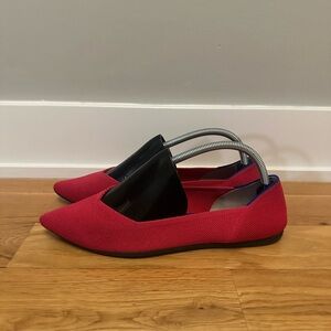 Rothy’s “Chili Red” THE POINT Pointy Ballet flats shoes-Sz 10
